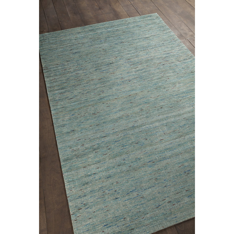 Chandra Shenaz Flatweave Striped Area Rug in Light Blue/OffWhite/Navy